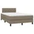 Produktbild 3 för Ramsäng med madrass taupe 120x200 cm tyg