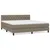 Produktbild 2 för Ramsäng med madrass taupe 160x200 cm tyg
