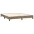 Produktbild 4 för Ramsäng med madrass taupe 180x200 cm tyg