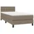Produktbild 3 för Ramsäng med madrass taupe 80x200 cm tyg