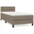Produktbild 2 för Ramsäng med madrass taupe 90x190 cm tyg