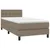 Produktbild 3 för Ramsäng med madrass taupe 90x190 cm tyg