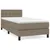 Produktbild 2 för Ramsäng med madrass taupe 90x200 cm tyg