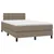 Produktbild 3 för Ramsäng med madrass taupe 120x200 cm tyg