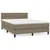 Produktbild 2 för Ramsäng med madrass taupe 140x190 cm tyg