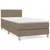 Produktbild 2 för Ramsäng med madrass taupe 90x200 cm tyg