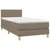 Produktbild 3 för Ramsäng med madrass taupe 90x200 cm tyg