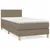 Produktbild 2 för Ramsäng med madrass taupe 100x200 cm tyg