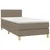 Produktbild 3 för Ramsäng med madrass taupe 100x200 cm tyg