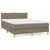 Produktbild 2 för Ramsäng med madrass taupe 140x190 cm tyg