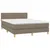 Produktbild 3 för Ramsäng med madrass taupe 140x200 cm tyg