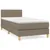 Produktbild 2 för Ramsäng med madrass taupe 90x190 cm tyg