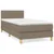 Produktbild 2 för Ramsäng med madrass taupe 90x200 cm tyg