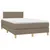 Produktbild 3 för Ramsäng med madrass taupe 120x200 cm tyg