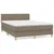 Produktbild 2 för Ramsäng med madrass taupe 140x190 cm tyg