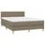 Produktbild 3 för Ramsäng med madrass taupe 140x190 cm tyg