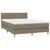Produktbild 3 för Ramsäng med madrass taupe 140x200 cm tyg