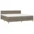 Produktbild 3 för Ramsäng med madrass taupe 200x200 cm tyg