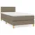 Produktbild 2 för Ramsäng med madrass taupe 80x200 cm tyg