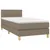 Produktbild 3 för Ramsäng med madrass taupe 80x200 cm tyg