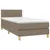 Produktbild 3 för Ramsäng med madrass taupe 90x190 cm tyg