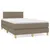 Produktbild 2 för Ramsäng med madrass taupe 120x200 cm tyg