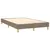 Produktbild 4 för Ramsäng med madrass taupe 120x200 cm tyg