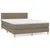Produktbild 2 för Ramsäng med madrass taupe 140x190 cm tyg