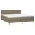 Produktbild 3 för Ramsäng med madrass taupe 160x200 cm tyg