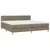 Produktbild 3 för Ramsäng med madrass taupe 200x200 cm tyg
