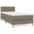 Produktbild 2 för Ramsäng med madrass taupe 90x190 cm tyg