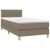Produktbild 3 för Ramsäng med madrass taupe 90x190 cm tyg
