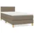 Produktbild 2 för Ramsäng med madrass taupe 90x200 cm tyg