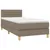 Produktbild 3 för Ramsäng med madrass taupe 90x200 cm tyg