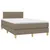 Produktbild 3 för Ramsäng med madrass taupe 120x200 cm tyg