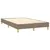 Produktbild 4 för Ramsäng med madrass taupe 120x200 cm tyg