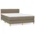 Produktbild 2 för Ramsäng med madrass taupe 140x190 cm tyg