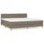 Produktbild 2 för Ramsäng med madrass taupe 200x200 cm tyg