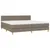Produktbild 3 för Ramsäng med madrass taupe 200x200 cm tyg