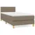 Produktbild 2 för Ramsäng med madrass taupe 90x190 cm tyg