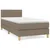 Produktbild 2 för Ramsäng med madrass taupe 100x200 cm tyg