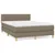 Produktbild 2 för Ramsäng med madrass taupe 140x190 cm tyg