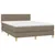 Produktbild 3 för Ramsäng med madrass taupe 140x200 cm tyg