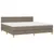 Produktbild 3 för Ramsäng med madrass taupe 200x200 cm tyg