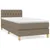 Produktbild 2 för Ramsäng med madrass taupe 90x190 cm tyg