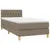 Produktbild 3 för Ramsäng med madrass taupe 90x190 cm tyg