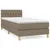 Produktbild 2 för Ramsäng med madrass taupe 90x200 cm tyg