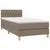Produktbild 3 för Ramsäng med madrass taupe 90x200 cm tyg