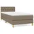Produktbild 2 för Ramsäng med madrass taupe 100x200 cm tyg