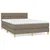 Produktbild 2 för Ramsäng med madrass taupe 140x200 cm tyg